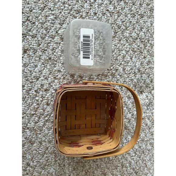 Longaberger Tree Trimming Let It Snow Basket With Protector Swing Handle 2000 - Picture 7 of 7